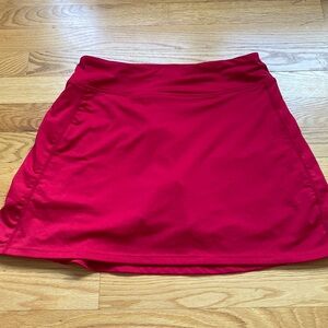 Red athletic skirt